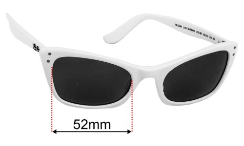 Ray-Ban RB2299 Lady Burbank Replacement Lenses 52mm wide 