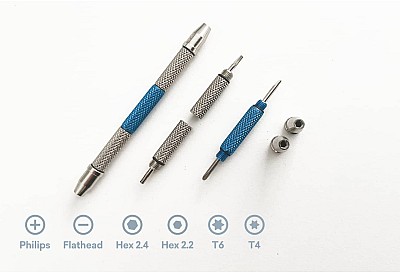 6 tools in 1 compact, quality Optical Screwdriver 
