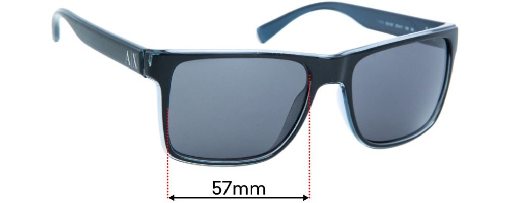 Sunglass Fix Replacement Lenses for Armani Exchange AX 4016 - 57mm Wide