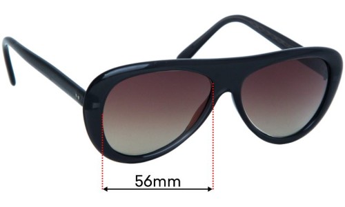 Sunglass Fix Lentes de Repuesto para Aroflex Aviador-3 - 56mm Wide 