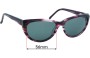 Sunglass Fix Verres de Remplacement pour Bill Bass Astral - 56mm Wide 