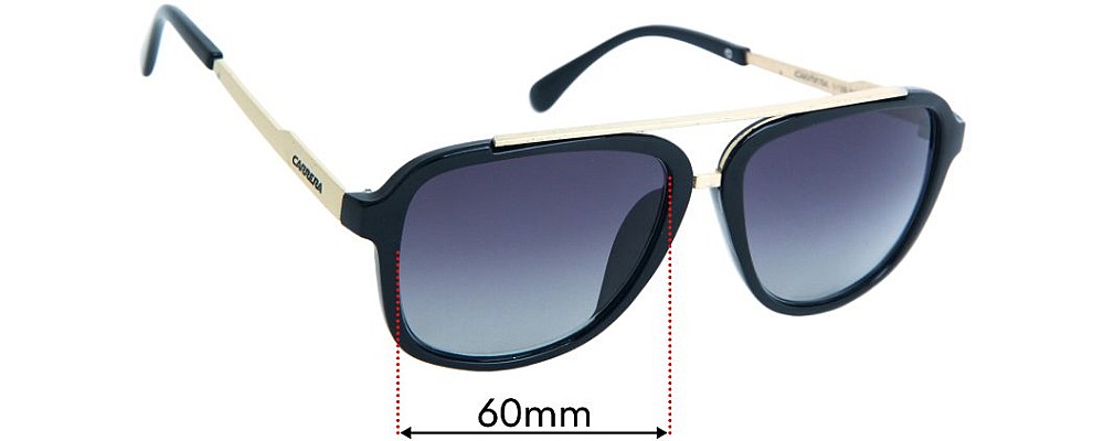 Sunglass Fix Replacement Lenses for Carrera 0139 - 60mm Wide
