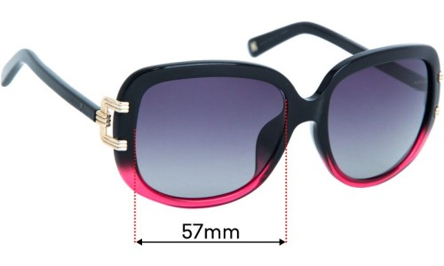 Sunglass Fix Replacement Lenses for Christian Dior Graphix3F - 57mm Wide 