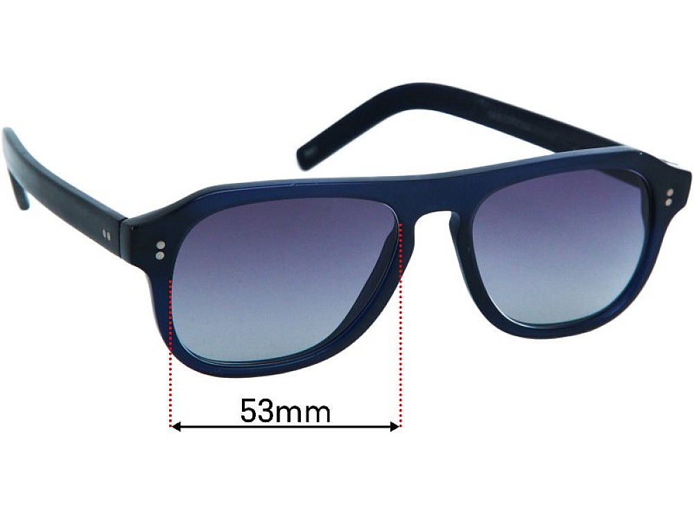 Sunglass Fix Replacement Lenses for Cutler and Gross of London 0822 - 53mm Wide Sunglass Fix Replacement Lenses for Cutler and Gross of London 0822 - 53mm Wide