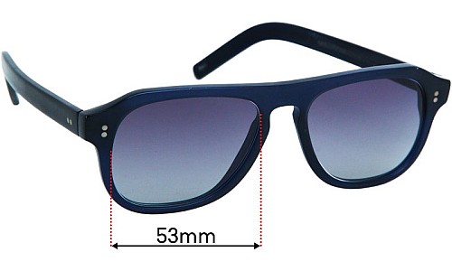 Sunglass Fix Replacement Lenses for Cutler and Gross of London 0822 - 53mm Wide 