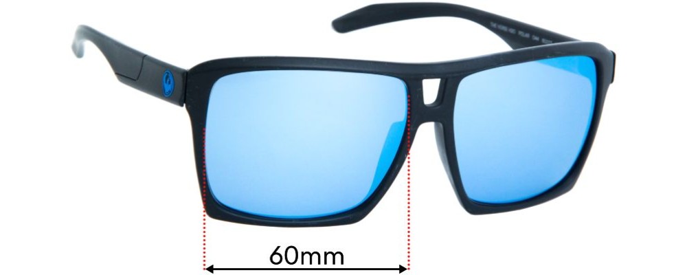 Sunglass Fix Replacement Lenses for Dragon The Verse - 60mm Wide