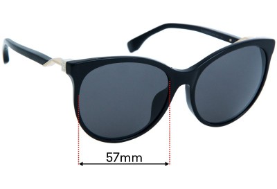 Fendi FF 0209/F/S Replacement Lenses 57mm wide 