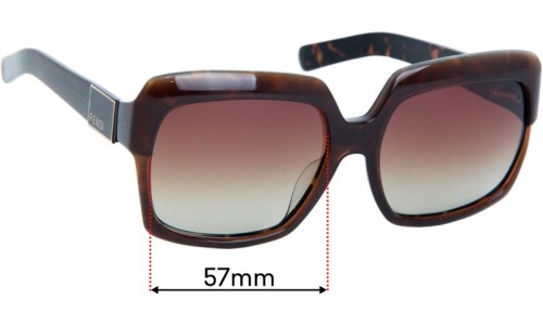 Sunglass Fix Verres de Remplacement pour Fendi FS 5148 - 57mm Wide 