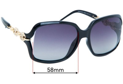 Gucci GG3597/N/F/S Replacement Lenses 58mm wide 