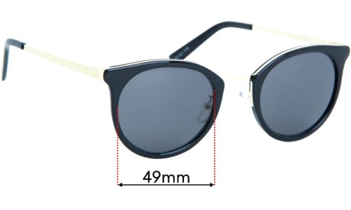 Sunglass Fix Lentes de Repuesto para Le Specs No Lurking - 49mm Wide 