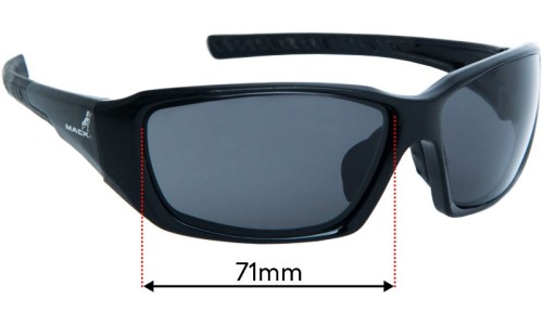 Sunglass Fix Replacement Lenses for Mack Flyer - 71mm Wide 