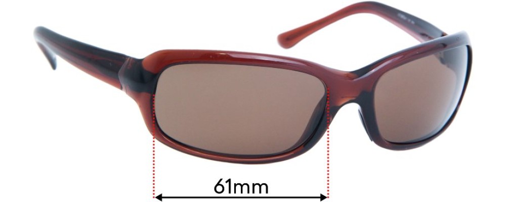 Sunglass Fix Replacement Lenses for Maui Jim MJ189 Lagoon  - 61mm Wide