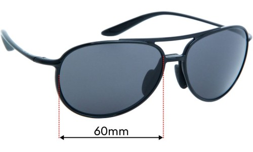 Sunglass Fix Lentilles de Remplacement pour Maui Jim MJ438 Alelele Bridge - 60mm Wide Maui Jim MJ438 Alelele Bridge Lentilles de Remplacement 60mm wide