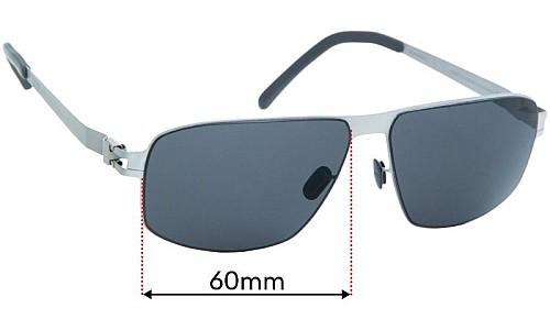 Sunglass Fix Replacement Lenses for Mykita Rufus - 60mm Wide 