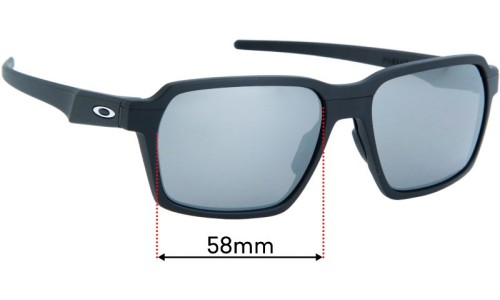 Sunglass Fix Replacement Lenses for Oakley Parlay OO4143 - 58mm Wide 