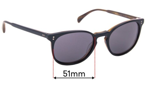 Sunglass Fix Replacement Lenses for Oliver Peoples Finley Esq OV5298SU  - 51mm Wide 