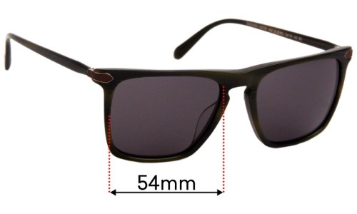 Sunglass Fix Replacement Lenses for Oliver Peoples Rue De Sevres OV5354SQ - 54mm Wide 
