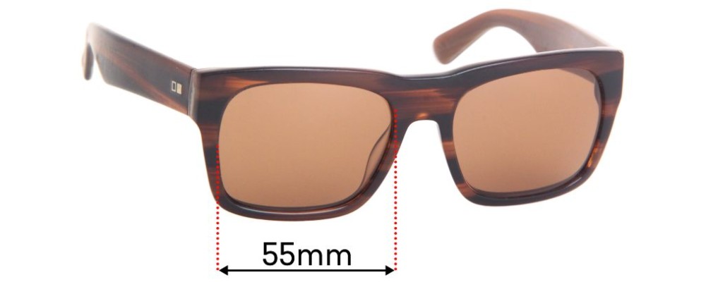 Sunglass Fix Replacement Lenses for Otis Stones Throw - 55mm Wide