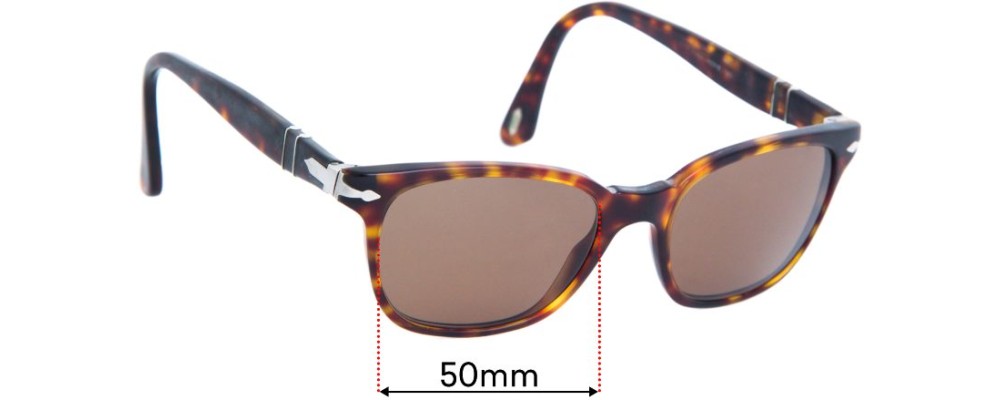 Sunglass Fix Replacement Lenses for Persol 3003-V - 50mm Wide