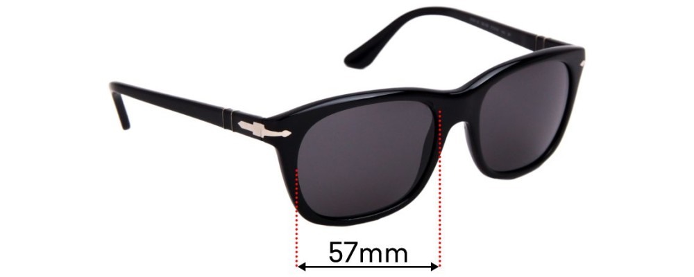 Sunglass Fix Replacement Lenses for Persol 3101-S - 57mm Wide