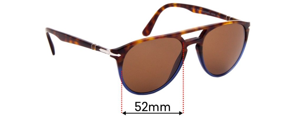 Sunglass Fix Replacement Lenses for Persol 3160-V - 52mm Wide
