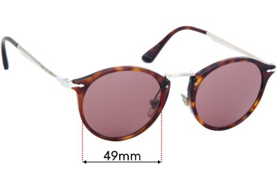 Persol 3167-V Replacement Sunglass Lenses - 49mm Wide 