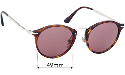 Persol 3167-V Replacement Sunglass Lenses - 49mm Wide 