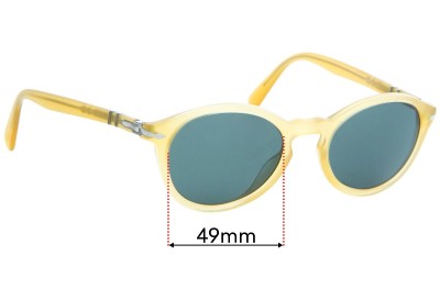 Persol PO3237S Replacement Sunglass Lenses - 49mm Wide 