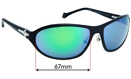 Sunglass Fix Replacement Lenses for Police S8771N Sunset Park - 67mm Wide 