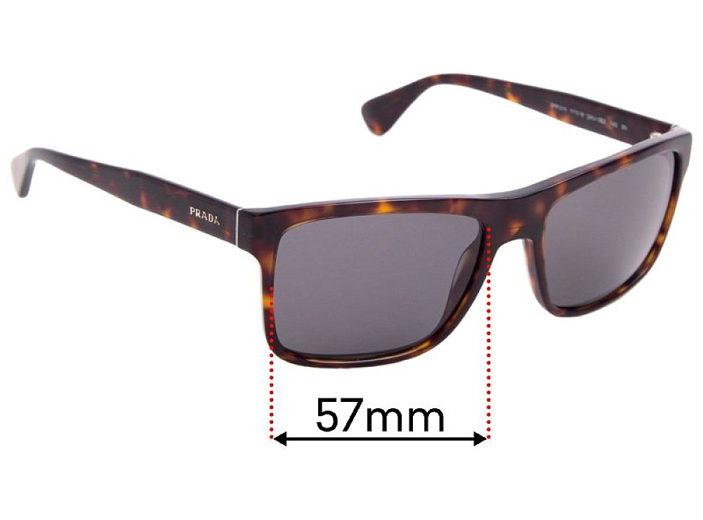 Sunglass Fix Lentes de Repuesto para Prada SPR01S & PR01SS - 57mm Wide Sunglass Fix Lentes de Repuesto para Prada SPR01S & PR01SS - 57mm Wide
