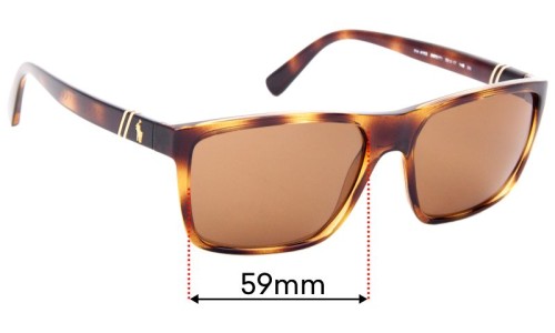 Sunglass Fix Replacement Lenses for Polo PH 4133 - 59mm Wide 
