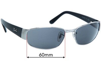 Ray Ban RAJ1203AA Replacement Lenses 60mm wide 