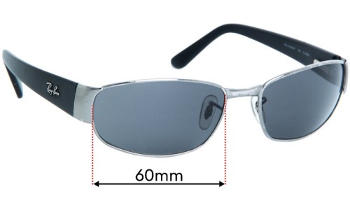 Sunglass Fix Replacement Lenses for Ray Ban RAJ1203AA - 60mm Wide 