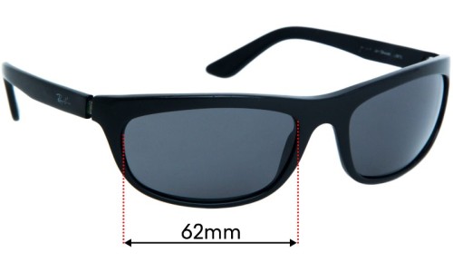 Sunglass Fix Replacement Lenses for Ray Ban RB2009 Balorama - 62mm Wide 