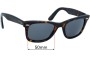 Sunglass Fix Replacement Lenses for Ray Ban RB2140 New Wayfarer - "New Wayfarer" on Right Arm - 50mm Wide 