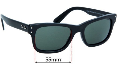 Ray Ban RB2283 Mr Burbank Replacement Lenses 55mm wide 