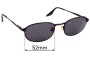 Sunglass Fix Replacement Lenses for Ray Ban RB3003 Highstreet MS - 52mm Wide 