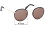 Sunglass Fix Replacement Lenses for Ray-Ban RB3475-Q Round Craft - 47mm Wide 