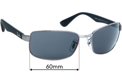 Ray Ban RB3478 Replacement Sunglass Lenses - 60mm Wide  
