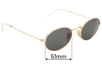 Ray Ban RB3547-N - 39.5mm high Replacement Lenses 51mm wide 