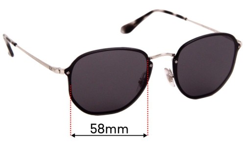 Ray Ban RB3579-N Replacement Lenses 58mm wide 
