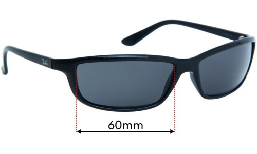 Sunglass Fix Replacement Lenses for Ray Ban RB4034 - 60mm Wide 