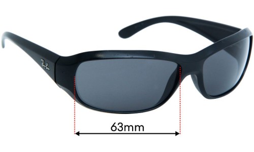 Sunglass Fix Replacement Lenses for Ray Ban RB4121 - 63mm Wide 