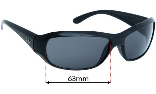 Sunglass Fix Replacement Lenses for Ray-Ban RB4121 - 63mm Wide 