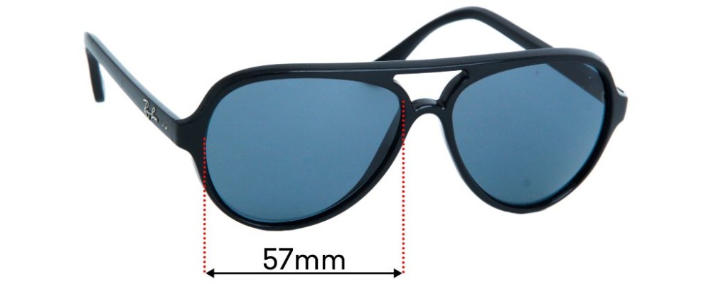 Sunglass Fix Replacement Lenses for Ray Ban RB4125 Cats 5000 - 57mm Wide