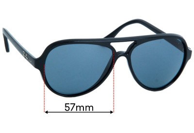 Ray Ban RB4125 Cats 5000 Replacement Lenses 57mm wide 