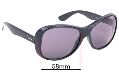 Ray Ban RB4139 Replacement Lenses 58mm wide 