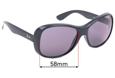 Ray-Ban RB4139 Verres de Remplacement 58mm wide 