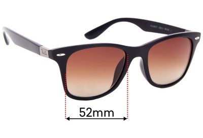 Ray Ban RB4195-F (Low Bridge Fit) Replacement Lenses 52mm wide 