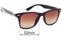 Sunglass Fix Lentes de Repuesto para Ray-Ban RB4195-F (Low Bridge Fit) - 52mm Wide 